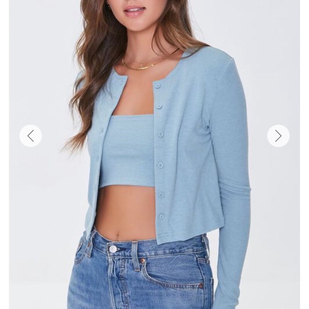 Cardigan tube tope sweater set